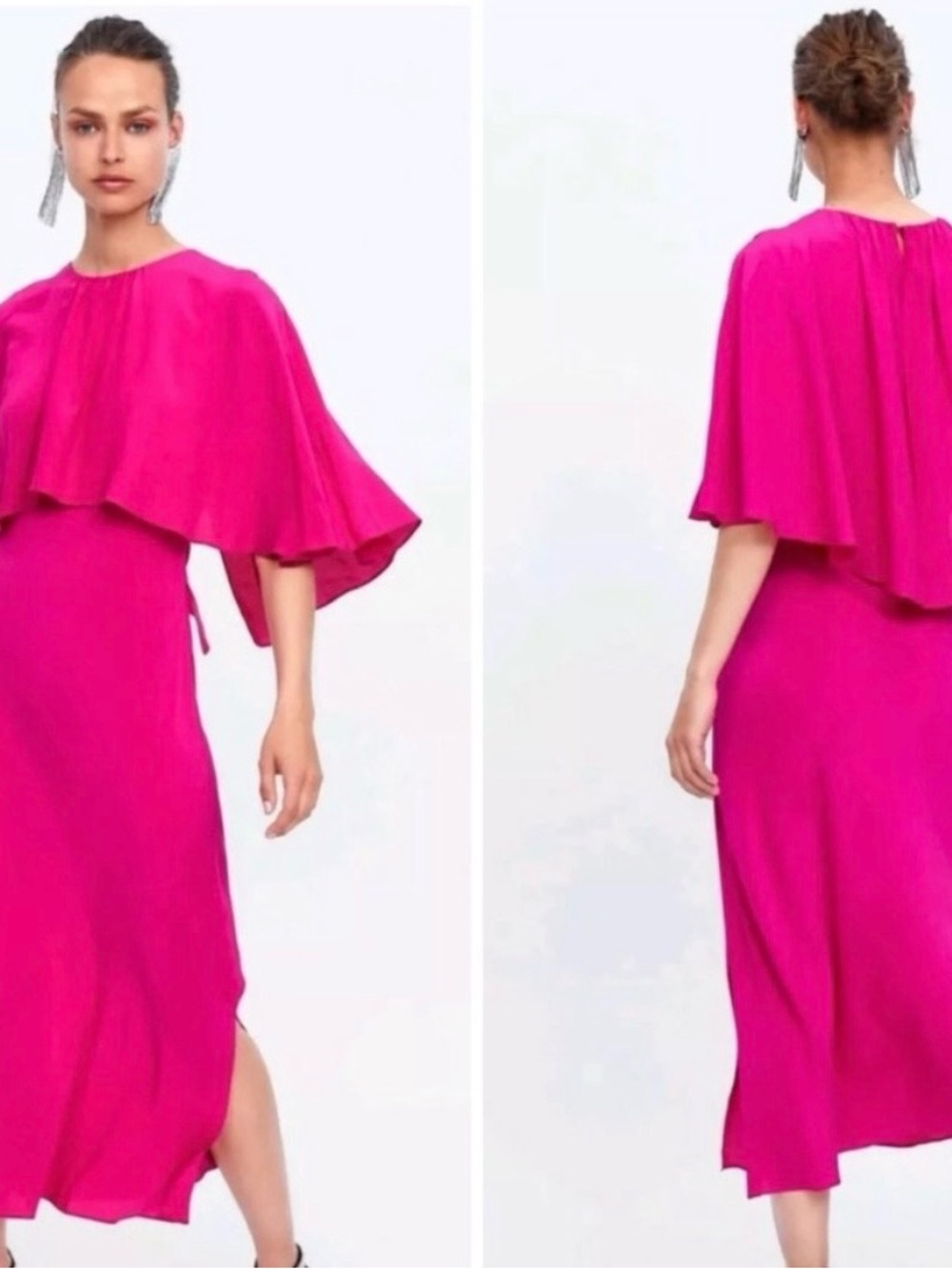 Zara maxi dress with cape
